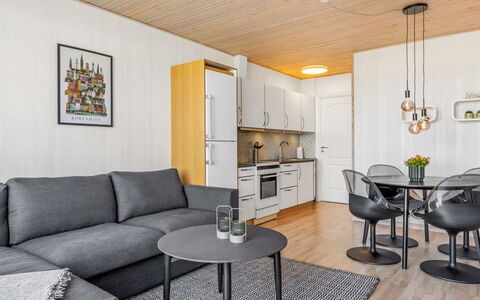 Kjera - 2.4Km from the Sea: Interior Design, Furniture, Flooring, Floor, Wood, Couch, Living Room, Ceiling, Room, Wood Flooring