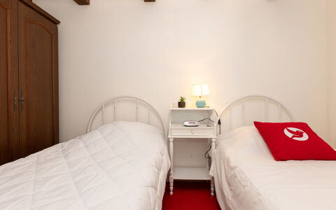 Les Jardins: Bed, Furniture, Bedding, Bedroom, Bed Sheet, Wall, Interior Design, Floor, Linens, Wood
