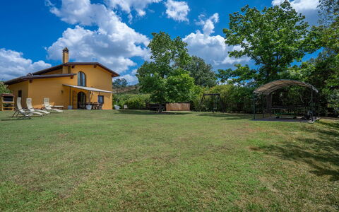 Casale La Canigiana, House, Pool, San Miniato: Grass, Land Lot, Plain, Rural Area, Lawn, Garden, Cottage, Meadow, Shade, Estate