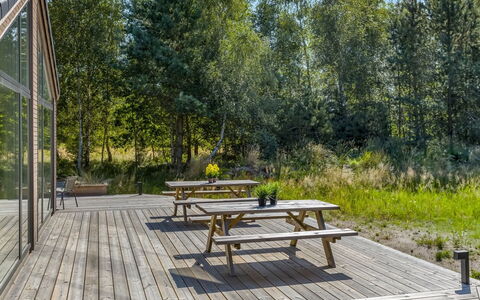 Aarthi - 575M from the Sea: Cottage, Backyard, Yard, Garden Buildings, Shed, Siding, Outdoor Furniture, Log Cabin, Outdoor Structure, Shack