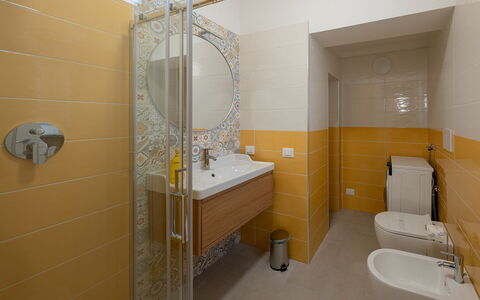 Aselli Home: Flooring, Plumbing Fixture, Interior Design, Floor, Bathroom, Plumbing, Sink, Tile, Tap, Bathroom Sink