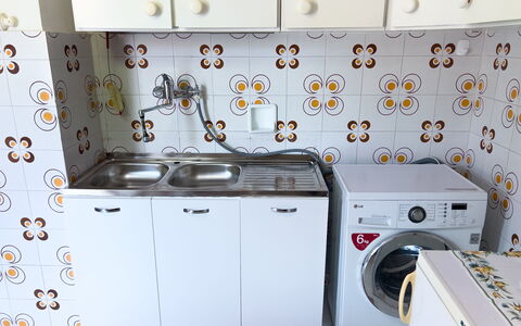 Casa Francy - Arma Di Taggia: Major Appliance, Kitchen, Flooring, Sink, Floor, Interior Design, Kitchen Appliance, Plumbing Fixture, Countertop, Tap