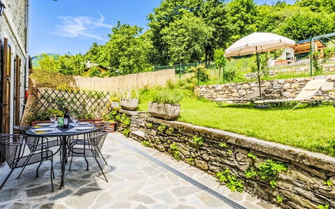 Beppe: Outdoor Furniture, Flagstone, Garden, Cobblestone, Flowerpot, Outdoor Table, Stone Wall, Chair, Backyard, Landscaping