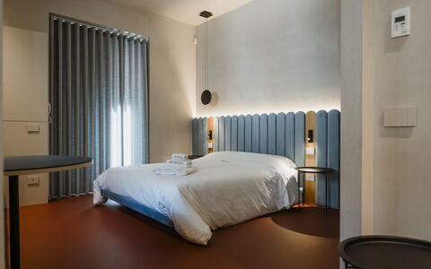 Deb&spa: Interior Design, Bedroom, Bed, Bed Frame, Light Fixture, Bedding, Bed Sheet, Lamp, Curtain, Linens