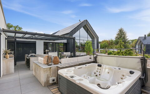 Luxury Retreat Resort: Swimming Pool, Resort, Composite Material, Shade, Outdoor Furniture, Eco Hotel, Patio, Courtyard, Deck, Chair