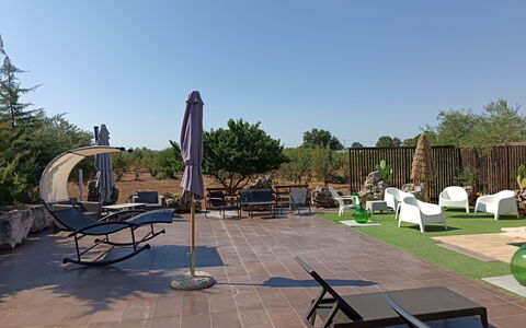 Borgo Incanto: Furniture, Outdoor Furniture, Chair, Outdoor Table, Shade, Umbrella, Garden, Backyard, Yard, Patio