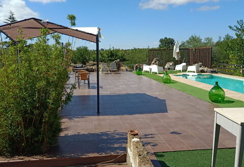 Borgo Incanto: Swimming Pool, Shade, Outdoor Furniture, Garden, Flowerpot, Leisure, Backyard, Landscaping, Chair