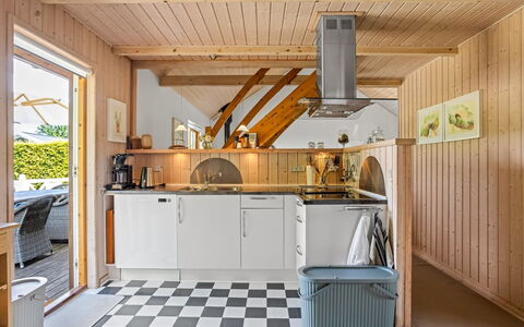 Elviira - 200M from the Sea: Flooring, Wood, Kitchen, Interior Design, Floor, Countertop, Furniture, Ceiling, Major Appliance, Kitchen Appliance