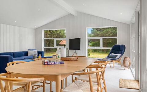 Talvikki - 1.2Km from the Sea: Furniture, Interior Design, Flooring, Floor, Wood, Table, Wood Flooring, Ceiling, Chair, Living Room