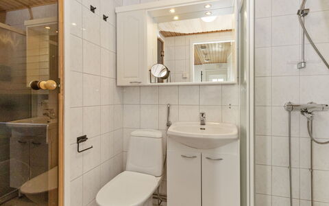Levin Lumi: Bathroom Sink, Plumbing Fixture, Bathroom, Sink, Flooring, Interior Design, Floor, Wood, Toilet, Tap
