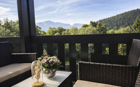 Am Obersalzberg: Furniture, Chair, Balcony, Outdoor Table, Outdoor Furniture, Mountain Range, Porch, Shade, Hardwood, Coffee Table