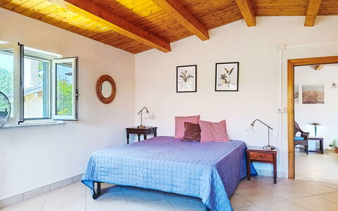 Casa Paolina: Furniture, Interior Design, Flooring, Bed, Floor, Wood, Bedroom, Ceiling, Room, Home