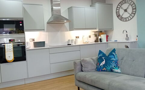 Harrogate 608: Flooring, Interior Design, Kitchen, Kitchen Appliance, Cabinetry, Countertop, Major Appliance, Furniture, Floor, Ceiling