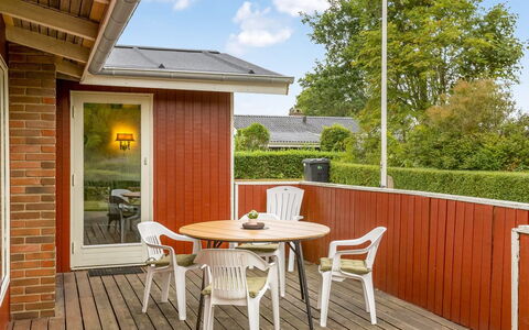 Wiggi - 250M from the Sea: Furniture, Table, Outdoor Furniture, Outdoor Table, Chair, Wood Stain, Shade, Backyard, Cottage, Kitchen & Dining Room Table