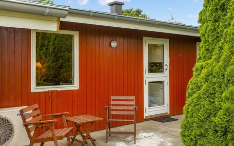 Wiggi - 250M from the Sea: Furniture, Table, Outdoor Furniture, Outdoor Table, Chair, Wood Stain, Shade, Backyard, Cottage, Kitchen & Dining Room Table
