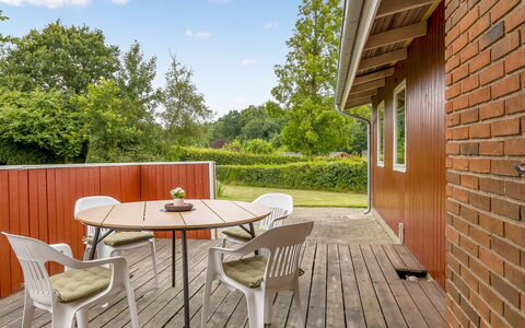 Wiggi - 250M from the Sea: Furniture, Table, Outdoor Furniture, Outdoor Table, Chair, Wood Stain, Shade, Backyard, Cottage, Kitchen & Dining Room Table
