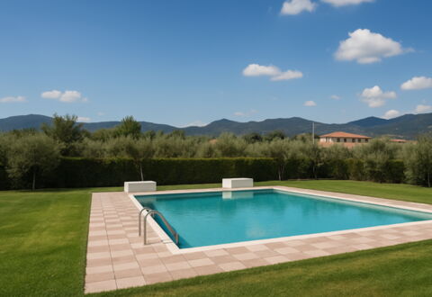 Villa Diamante: Swimming Pool, Resort, Composite Material, Garden, Shade, Water Feature, Landscaping, Backyard, Eco Hotel, Lawn