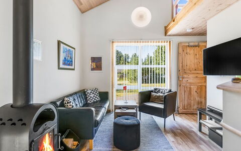 Angantir - 4.8Km from the Sea: Wood, Interior Design, Flooring, Ceiling, Furniture, Floor, Home, Lighting, Living Room, Couch