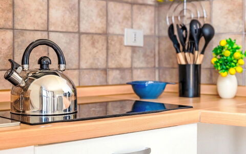 Angela House: Kitchen Appliance, Kitchen, Tableware, Countertop, Home Appliance, Small Appliance, Tap