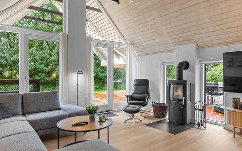 Erle - 830M from the Sea: Furniture, Flooring, Interior Design, Wood, Wood Flooring, Floor, Chair, Living Room, Home, Ceiling