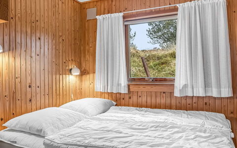 Anneka - 750M from the Sea: Bed, Bedroom, Wood, Bed Sheet, Bedding, Interior Design, Ceiling, Floor, Flooring, Linens