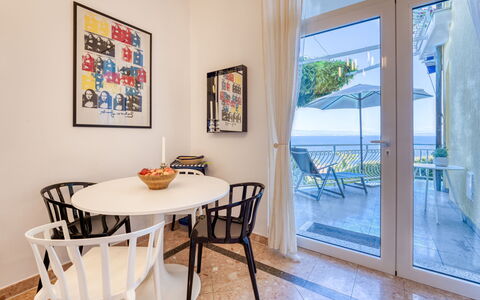 Design Jamar: Furniture, Flooring, Floor, Interior Design, Chair, Table, Kitchen & Dining Room Table, Sea, Apartment, Dining Room