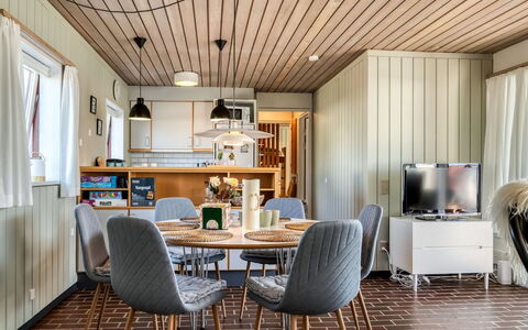 Enwald - 700M from the Sea: Furniture, Interior Design, Wood, Flooring, Ceiling, Chair, Kitchen & Dining Room Table, Light Fixture, Table, Dining Room
