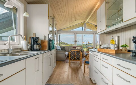 Myrna - 250M from the Sea: Flooring, Interior Design, Ceiling, Kitchen, Floor, Countertop, Wood Flooring, Cabinetry, Wood Stain, Hardwood