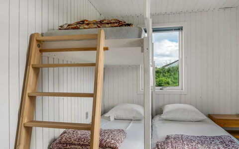 Myrna - 250M from the Sea: Bedroom, Bed, Bunk Bed, Wood, Bed Sheet, Bedding, Interior Design, Floor, Bed Frame, Flooring
