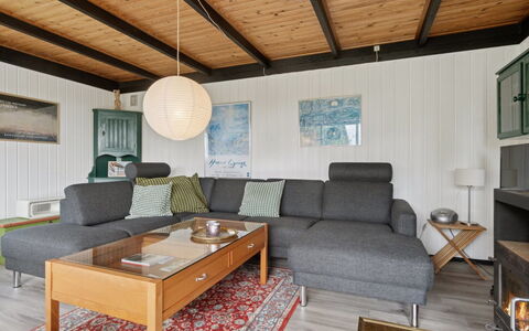 Joon - 100M from the Sea: Furniture, Interior Design, Wood, Flooring, Floor, Couch, Ceiling, Living Room, Wood Flooring, Home