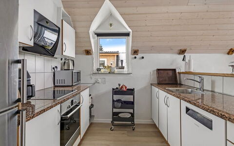 Milutin - 650M from the Sea: Wood, Home, Furniture, Kitchen, Countertop, Ceiling, Apartment, Cabinetry, Major Appliance, Room