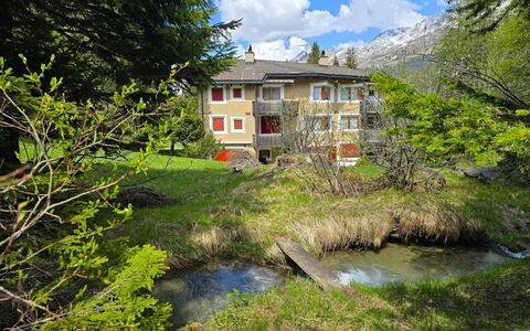 Ferienwohnung Selva: House, Home, Cottage, Estate, Garden, Mountain Village, Yard, Larch, Historic House