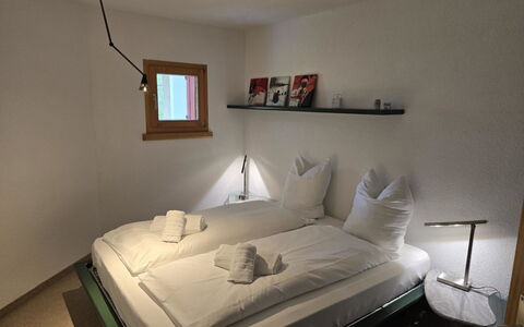 Ferienwohnung Selva: Wall, Wood, Floor, Interior Design, Flooring, Furniture, Ceiling, Bed, Bedroom, Bed Sheet