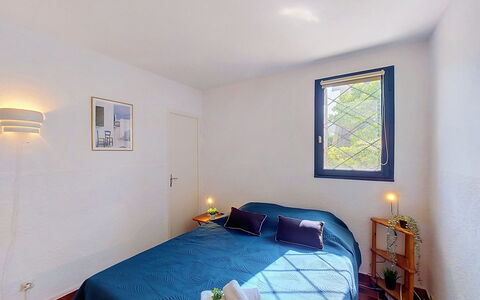 Le Barcarès 255: Wall, Bedroom, Interior Design, Bed, Floor, Flooring, Wood, Room, Bed Sheet, Furniture