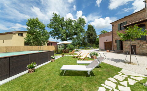 Holiday Home Croce With Spa: Residential Area, Garden, Land Lot, Outdoor Furniture, Home, Shade, Backyard, Swimming Pool, Landscaping, Estate