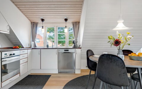 Edel - 250M from the Sea: Flooring, Wood, Interior Design, Wood Flooring, Floor, Ceiling, Furniture, Kitchen, Home, Kitchen & Dining Room Table