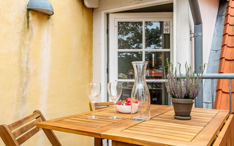Edel - 250M from the Sea: Furniture, Table, Chair, Wood, Outdoor Furniture, Kitchen & Dining Room Table, Outdoor Table, Interior Design, Flowerpot, Dining Room