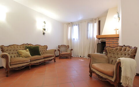 Villa Rosa Apartment: Interior Design, Flooring, Furniture, Floor, Wood, Ceiling, Couch, Room, Living Room, Lighting