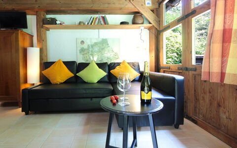 Chalet Fagarè, Pool, Sauna, Prosecco Hills: Furniture, Interior Design, Flooring, Wood, Floor, Ceiling, Couch, Room, Lighting, Living Room