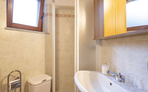 Val di Mello Mountain Flat: Wall, Plumbing Fixture, Flooring, Floor, Interior Design, Bathroom, Bathroom Sink, Sink, Tap, Plumbing