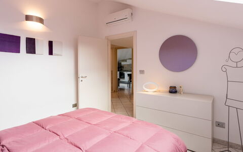 By Center and Sea: Furniture, Interior Design, Bedroom, Bed, Wall, Ceiling, Home, Floor, Flooring, Room
