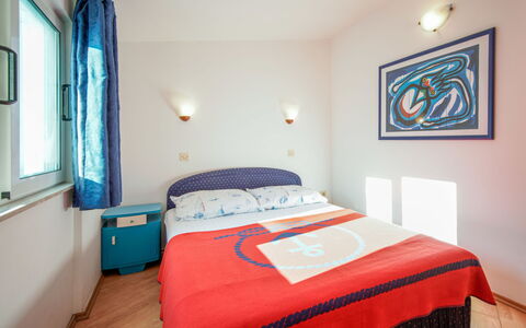 Plavi: Interior Design, Furniture, Bedroom, Ceiling, Floor, Bed, Flooring, Room, Bed Sheet, Lighting