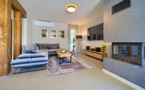 Miryam: Interior Design, Furniture, Flooring, Floor, Couch, Wood, Ceiling, Living Room, Room, Lighting