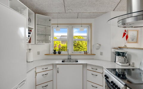 Skarthi - 200M from the Sea: Kitchen, Ceiling, Kitchen Appliance, Countertop, Interior Design, Flooring, Major Appliance, Lighting, Cabinetry, Floor