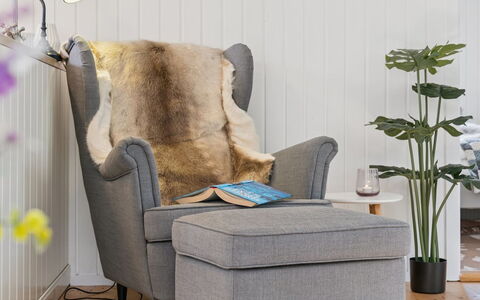 Baarde - 1.2Km from the Sea: Furniture, Chair, Winter, Snow, Freezing, Wood Flooring, Natural Material, Club Chair, Living Room