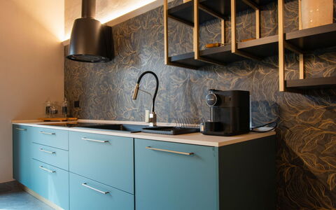 Michelle: Kitchen, Countertop, Interior Design, Cabinetry, Flooring, Kitchen Sink, Kitchen Appliance, Plumbing Fixture, Lighting, Furniture