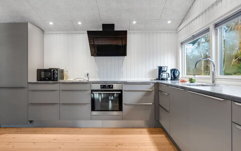 Alika - 300M from the Sea: Wood, Kitchen, Flooring, Major Appliance, Kitchen Appliance, Countertop, Interior Design, Ceiling, Floor, Home Appliance