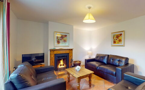 Ballybunion(Tr4) Hc No 7: Furniture, Interior Design, Wood, Couch, Flooring, Living Room, Floor, Room, Ceiling, Table