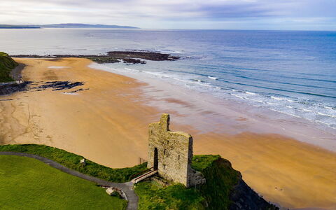 Ballybunion(Tr4) Hc No 27: Coast, Sea, Rock, Coastal And Oceanic Landforms, Shore, Terrain, Beach, Ocean, Headland, Promontory