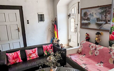 Jiřetínská Chaloupka: Furniture, Interior Design, Couch, Lighting, Living Room, Room, Flooring, Home, Floor, Throw Pillow